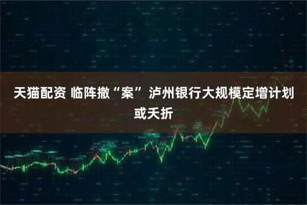 天猫配资 临阵撤“案” 泸州银行大规模定增计划或夭折